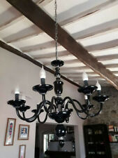 Lampadario nero luci usato  Italia