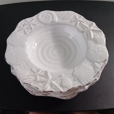 Conjunto de 3 tigelas de sopa/salada vintage torta de lama "Sanibel" concha 9 1/4", usado comprar usado  Enviando para Brazil