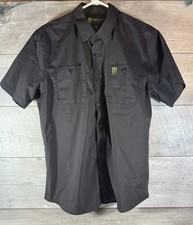 Camisa masculina manga curta Monster Energy Drink logotipo preta com botões média comprar usado  Enviando para Brazil
