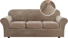 Usado, Capa de sofá H.VERSAILTEX moderna de veludo de pelúcia 4 peças alta elástica até 90 polegadas comprar usado  Enviando para Brazil