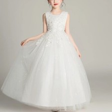 Vestidos infantis para meninas vestido de baile floral festa princesa vestido longo sem mangas comprar usado  Enviando para Brazil