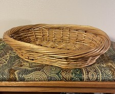 Mesa de jantar oval tradicional de vime salgueiro dividido 16” de comprimento pão ou decoração comprar usado  Enviando para Brazil