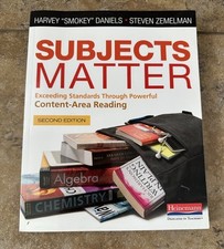 Subjects Matter: Exceeding Standards Through Powerful Content-Area Reading segunda mano  Embacar hacia Mexico