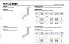 Schuco gasket corners d'occasion  Expédié en Belgium