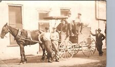 CARTÃO POSTAL FOTO REAL DE COMIDA OU VENDEDOR VAGÃO E TRIPULAÇÃO RPPC carrinho de cavalo trabalho de rua comprar usado  Enviando para Brazil