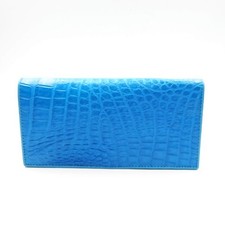Usado, Nova Carteira Clutch Feminina de Couro de Crocodilo Genuíno Azul Claro Longa Bi-Fold. comprar usado Usado, Nova Carteira Clutch Feminina de Couro de Crocodilo Genuíno Azul Claro Longa Bi-Fold. comprar usado  Enviando para Brazil