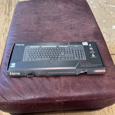 Teclado iHome tamanho completo multimídia desktop preto com fio conexão USB comprar usado  Enviando para Brazil