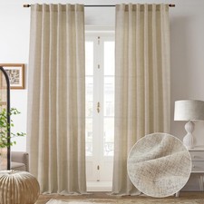 Khaki linen curtains for sale  Moorhead
