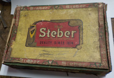 Charuto Steber antigo caixa de madeira por volta de: 1874-1938 feito em Warren, PA. comprar usado  Enviando para Brazil