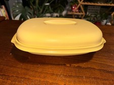 Tupperware 4 peças vaporizador de arroz vegetal microondas #1273 colheita ouro EUA completo, usado comprar usado  Enviando para Brazil