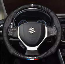 Capa de volante 15" couro ecológico + fibra de carbono para Suzuki SX4 Vitara Xbee comprar usado  Enviando para Brazil