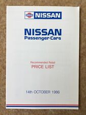 Nissan price list for sale  NORWICH