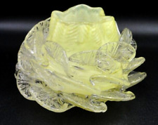 Vaso de vidro antigo Loetz boêmio opala amarelo arte vidro miniatura arte floriforme, usado comprar usado  Enviando para Brazil