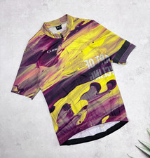 Camiseta de ciclismo Cube Blackline padrão arte zíper completo manga curta tamanho médio, usado comprar usado  Enviando para Brazil