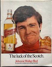 Usado, Anúncio vintage com estampa de uísque Johnnie Walker etiqueta vermelha dos anos 1960 comprar usado  Enviando para Brazil