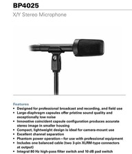 AUDIO TECHNICA BP4025 - Kondensator-Stereomikrofon X/Y , Phantom, 2x 3-pol-XLRm comprar usado  Enviando para Brazil