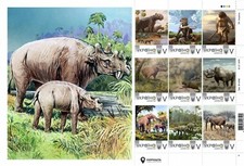 Ucrânia 2019, Homem Pré-histórico, Animais, Mamute, folha de 9v comprar usado  Enviando para Brazil