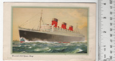 Cartão comercial RMS Queen Mary Steamship vitoriano da década de 1880 5"x7" VTC-XG162 comprar usado  Enviando para Brazil