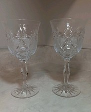 2 copos de cristal corte boêmio tcheco - coração e abacaxi - haste entalhada casamento comprar usado  Enviando para Brazil