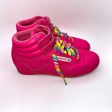 Reebok Freestyle 25th Anniversary Hi-Top Sneakersy Damskie Rozmiar 7 Hot Pink na sprzedaż  Wysyłka do Poland