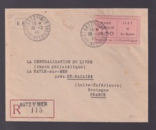 1945 Francia Del Norte: St. Nazaire Tarjeta De Fr. 4,50 Rosa (Mi3) (314/s198) comprar usado  Enviando para Brazil