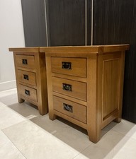 Solid oak bedside for sale  CAMBRIDGE