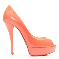 CHRISTIAN LOUBOUTIN Lady Peep 130 sapatos de salto alto plataforma rosa quente fúcsia EU36 comprar usado  Enviando para Brazil