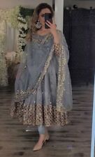 NOVO VESTIDO DE FESTA PAQUISTANÊS DESIGNER INDIANO SALWAR KAMEEZ CASAMENTO BOLLYWOOD comprar usado  Enviando para Brazil