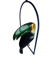 Antigo papagaio tucano pintado à mão estátua escultura papel machê estilo bustamante comprar usado  Enviando para Brazil