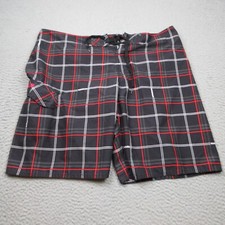 Shorts de natação Quiksilver masculino 40 preto vermelho xadrez cordão natação surf comprar usado  Enviando para Brazil