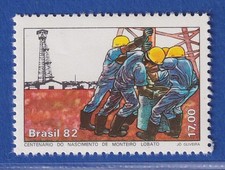 Brasilien 1982 Monteiro Lobato Unternehmer Bohrturm Mi.-Nr. 1893 ** comprar usado  Enviando para Brazil