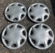 Genuíno OEM 1998-2002 Daewoo Lanos 14" tampa de roda acabamento calota 96269528 conjunto de 4 comprar usado  Enviando para Brazil