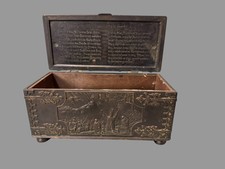 Arte de ferro antiga Dinamarca baú de metal fundido batalha de Lyndanisse em 1219 comprar usado  Enviando para Brazil