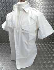 Camisa uniforme branca OPG manga curta com dragonas colarinho militar 17,5", usado comprar usado  Enviando para Brazil