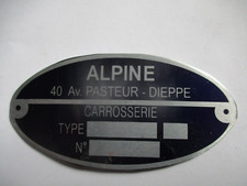 Typenschild renault alpine gebraucht kaufen  Deutschland