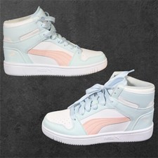 Tênis Puma Rebound Lay Up Médio Big Kids 5.5c Feminino 7 Branco Azul Rosa comprar usado  Enviando para Brazil