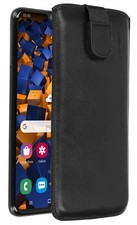 mumbi skórzane etui do Samsung Galaxy A40 - czarne z ochroną wyświetlacza na sprzedaż  PL