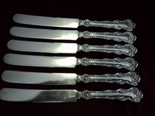 Usado, Lote de 6 talheres de prata conjunto de facas planas sólidas Holmes Edwards Orient Venice comprar usado  Enviando para Brazil
