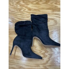 Botas femininas Schutz Ashlee desleixadas 7 B camurça preta biqueira pontiaguda S67, usado comprar usado  Enviando para Brazil