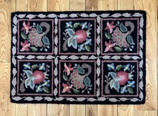 Tapete floral de lã virgem com gancho à mão Buckingham quadrado brasa jardim Martin importado comprar usado  Enviando para Brazil