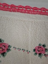 Toalha vintage rosas em cestas rosa crochê comprar usado  Enviando para Brazil