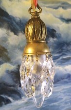 Pequeno mini inseto vintage Deco stl bronze bronze lâmpada Swag lustre prismas de cristal comprar usado  Enviando para Brazil
