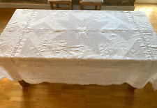 Antique linen tablecloth for sale  UK