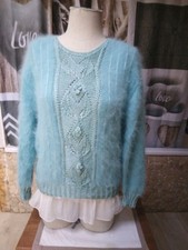 Pull angora turquoise d'occasion  Argelès-Gazost