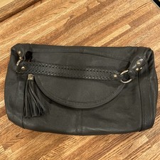 ONNA EHRLICH - Bolsa hobo de couro cinza escuro/verde (alça de ombro faltando) comprar usado  Enviando para Brazil