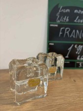 Paire bougeoirs verre d'occasion  Carignan