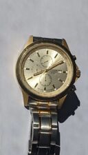 Usado, Relógio Citizen cronógrafo WR100. Moldura dourada com pulseira de aço inoxidável retrô  comprar usado Usado, Relógio Citizen cronógrafo WR100. Moldura dourada com pulseira de aço inoxidável retrô  comprar usado  Enviando para Brazil