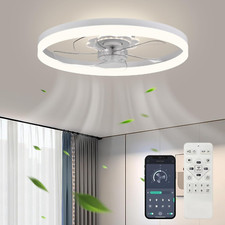 20" Lampara Ventilador De Techo Con Luz LED y Controle Remoto Moderno Para Cuarto comprar usado  Enviando para Brazil