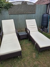 Outdoor rattan sunbeds for sale  EVESHAM