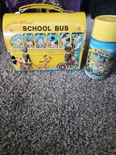 Lancheira térmica de metal Disney School Bus anos 60!!  Mickey, Pateta, Dumbo, Gimney,  comprar usado  Enviando para Brazil